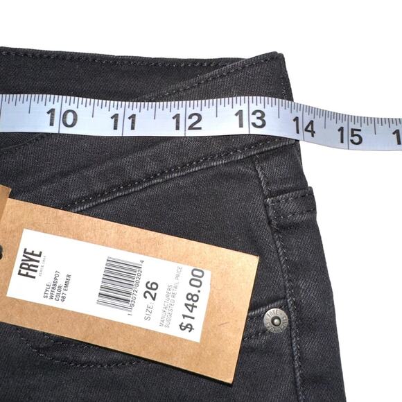 NWT Frye Addie Mid Rise Black Skinny Jeans 26 - Picture 6 of 9